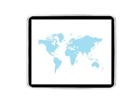 simsearch:400-04125018,k - A computer tablet isolated against a white background Stock Photo - Budget Royalty-Free & Subscription, Code: 400-04408512