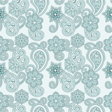 vector seamless paisley background, clipping masks Stock Photo - Budget Royalty-Free & Subscription, Code: 400-04408860
