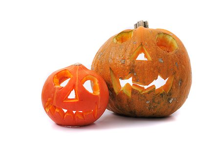 simsearch:400-05325412,k - halloween pumpkins isolated on the white background Stock Photo - Budget Royalty-Free & Subscription, Code: 400-04409676