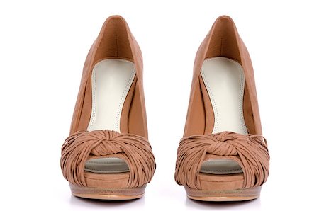 simsearch:400-06070695,k - Brown high heel women shoes  isolated on white background. Foto de stock - Super Valor sin royalties y Suscripción, Código: 400-04400281