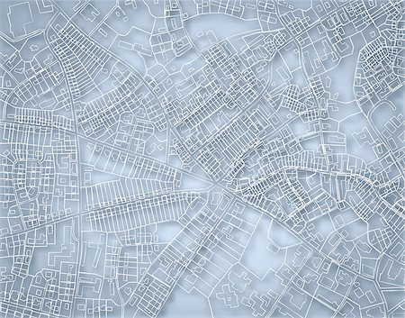 Editable vector blueprint sketch of a detailed generic street map without names with background made using a gradient mesh Stock Photo - Budget Royalty-Free & Subscription, Code: 400-04402452