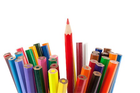 simsearch:400-04046903,k - colored pencils, photo on the white background Stock Photo - Budget Royalty-Free & Subscription, Code: 400-04403374