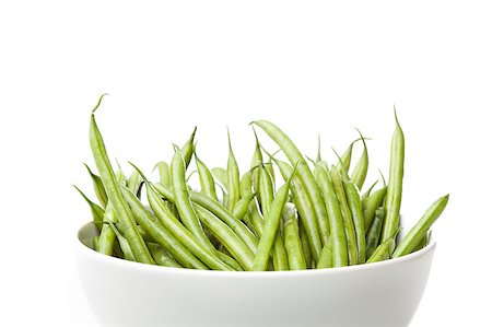 simsearch:400-05744520,k - A fresh green string bean against a white background Stock Photo - Budget Royalty-Free & Subscription, Code: 400-04414118