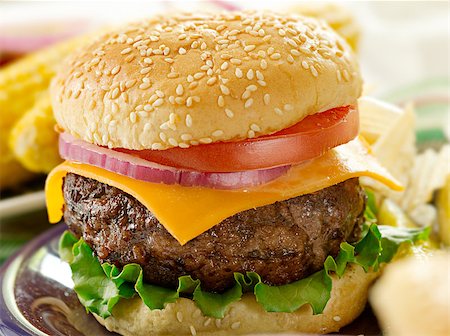 simsearch:400-06090558,k - hamburger meal Stock Photo - Budget Royalty-Free & Subscription, Code: 400-04414145