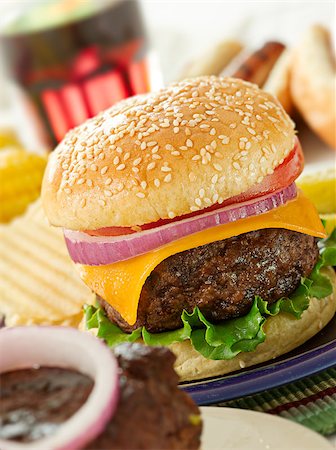 simsearch:400-06090558,k - hamburger meal Stock Photo - Budget Royalty-Free & Subscription, Code: 400-04414146