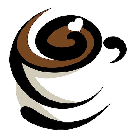 simsearch:400-04414723,k - cup of coffee line art illustration isolated on white background Foto de stock - Super Valor sin royalties y Suscripción, Código: 400-04414721