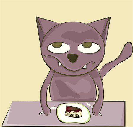painterly - This is illustration of cat with Sweets. humor Foto de stock - Super Valor sin royalties y Suscripción, Código: 400-04415117