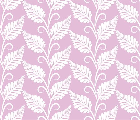 simsearch:400-05363614,k - Art vector leaves pattern. Seamless flower background pattern. Fabric texture. Floral vintage design. Pretty cute wallpaper. Romantic filigree tile. Stock Photo - Budget Royalty-Free & Subscription, Code: 400-04417856