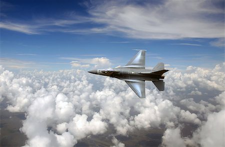 Modern military jet air to air view Stock Photo - Budget Royalty-Free & Subscription, Code: 400-04418144