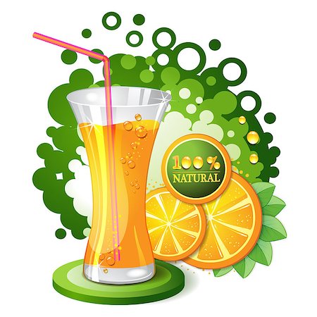 simsearch:400-06082374,k - Glass of orange juice with slices orange Stock Photo - Budget Royalty-Free & Subscription, Code: 400-04418717
