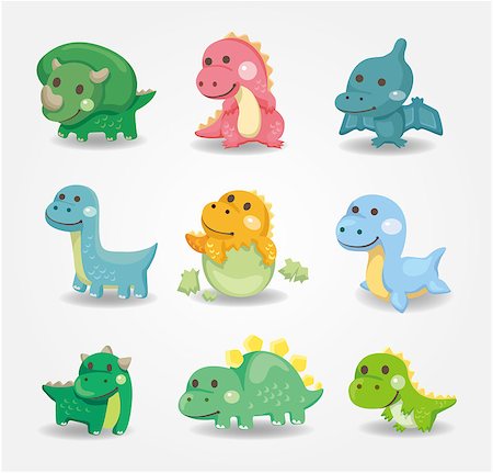 doodle monster drawing - cartoon dinosaur icon Stock Photo - Budget Royalty-Free & Subscription, Code: 400-04418965