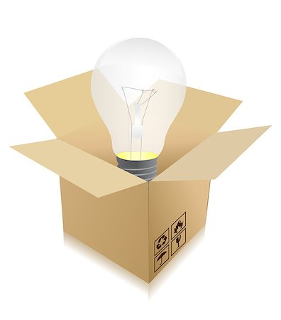 simsearch:400-04265413,k - idea travel concept - bulb in box illustration design Stock Photo - Budget Royalty-Free & Subscription, Code: 400-04411681