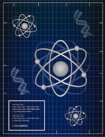 Atoms and DNA matching background illustration design Stock Photo - Budget Royalty-Free & Subscription, Code: 400-04411707