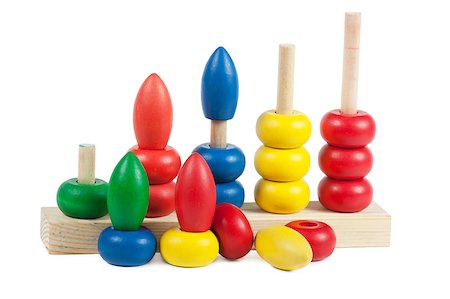 simsearch:600-02346205,k - Colorful developmental toy with building blocks isolated over white Stock Photo - Budget Royalty-Free & Subscription, Code: 400-04411897