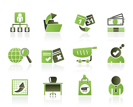 Business,  Management and office icons - vector icon set Stock Photo - Budget Royalty-Free & Subscription, Code: 400-04412809