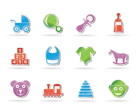 baby and children icons - vector icon set Stock Photo - Budget Royalty-Free & Subscription, Code: 400-04412814