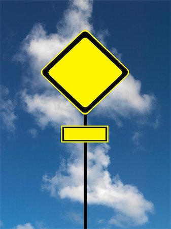 A road sign isolated against a blue sky Stock Photo - Budget Royalty-Free & Subscription, Code: 400-04413301