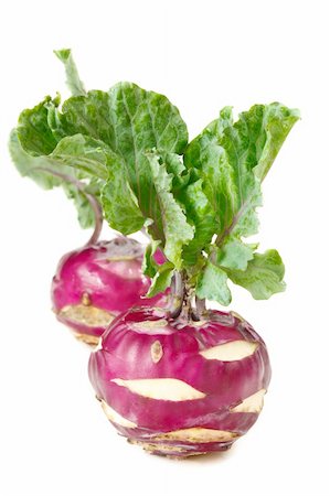 simsearch:400-05370250,k - Fresh purple kohlrabi with leaves on a white. Stock Photo - Budget Royalty-Free & Subscription, Code: 400-04424431