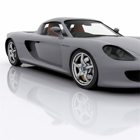 simsearch:400-05034481,k - Sports Car - 3D Render Stock Photo - Budget Royalty-Free & Subscription, Code: 400-04424451