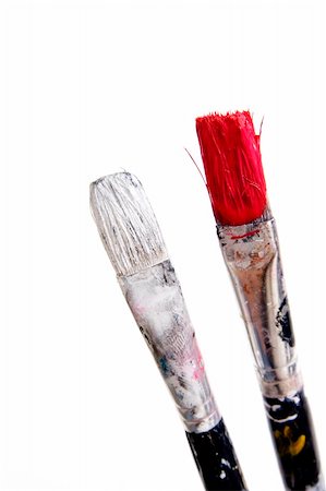 simsearch:400-04477939,k - background, white, red, two, lifestille, hobby, work, education, paint, draw, art, brush, brushes, drawing, Stock Photo - Budget Royalty-Free & Subscription, Code: 400-04425264