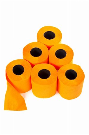 simsearch:400-05303863,k - Some rolls of toilet paper with shadow on a white background Stock Photo - Budget Royalty-Free & Subscription, Code: 400-04425299