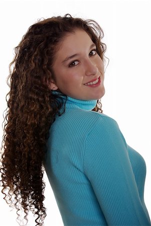 simsearch:400-04345762,k - Happy teenager with naturally curly hair Stock Photo - Budget Royalty-Free & Subscription, Code: 400-04425500
