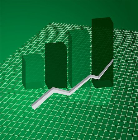 simsearch:700-00519413,k - A graph in green for business use to show increase Stock Photo - Budget Royalty-Free & Subscription, Code: 400-04426214