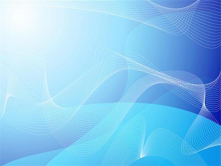 An abstract wave background in different shades of blue Stock Photo - Budget Royalty-Free & Subscription, Code: 400-04427038