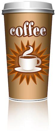 simsearch:400-05336522,k - coffee cup (vector) Stock Photo - Budget Royalty-Free & Subscription, Code: 400-04428574