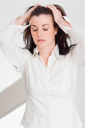 Businesswoman exhausted Stock Photo - Budget Royalty-Free & Subscription, Code: 400-04429232