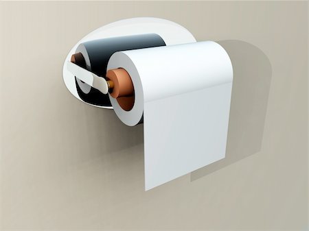 simsearch:400-05303863,k - A image of a simple loo roll on its holder. Stock Photo - Budget Royalty-Free & Subscription, Code: 400-04429517