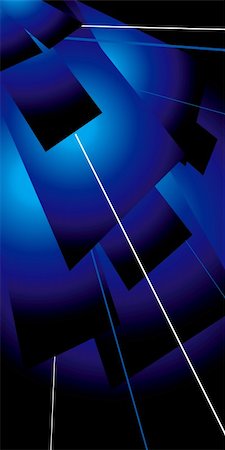 An abstract blue background with flaps of colour and lazer lines Stock Photo - Budget Royalty-Free & Subscription, Code: 400-04429825
