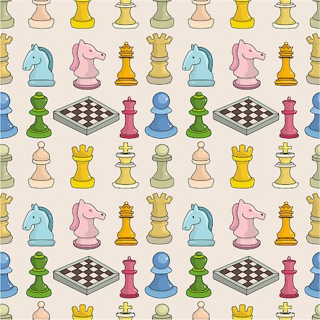 simsearch:400-04912674,k - cartoon chess seamless pattern Stock Photo - Budget Royalty-Free & Subscription, Code: 400-04420808