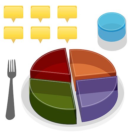 An image of a food plate guide. Stock Photo - Budget Royalty-Free & Subscription, Code: 400-04422014