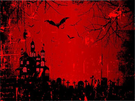 Spooky Halloween background with a grunge style effect Stock Photo - Budget Royalty-Free & Subscription, Code: 400-04422527