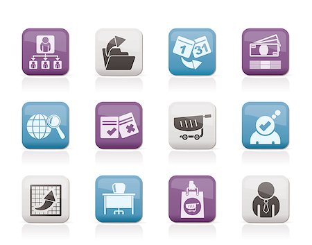 simsearch:400-04913456,k - Business,  Management and office icons - vector icon set Stock Photo - Budget Royalty-Free & Subscription, Code: 400-04422793