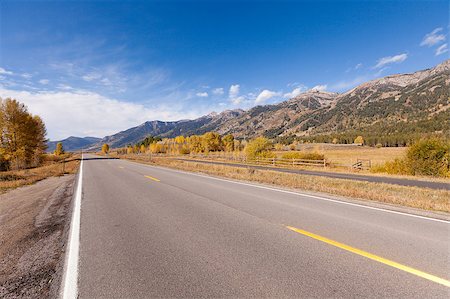 simsearch:400-04436530,k - empty road in grand teton national park Stock Photo - Budget Royalty-Free & Subscription, Code: 400-04422928