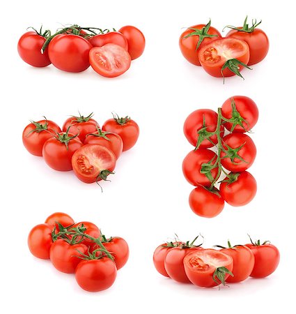 simsearch:400-05664137,k - Set of fresh red tomatoes isolated on white background Stock Photo - Budget Royalty-Free & Subscription, Code: 400-04423162