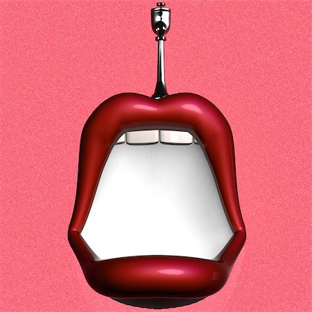 Toilet bowl made in the form of red lips with a teeth - 3D Render Foto de stock - Super Valor sin royalties y Suscripción, Código: 400-04423262