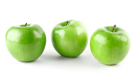 simsearch:400-07096505,k - three green apples isolated on white background Stock Photo - Budget Royalty-Free & Subscription, Code: 400-04423630