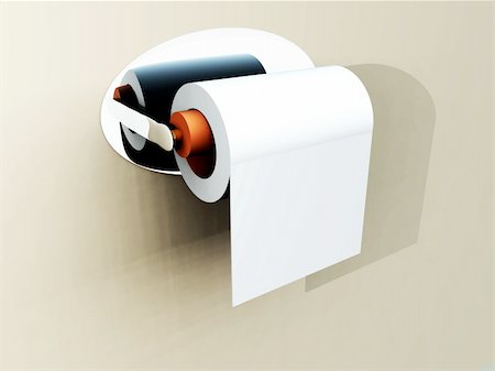simsearch:400-05303863,k - A image of a simple loo roll on its holder. Stock Photo - Budget Royalty-Free & Subscription, Code: 400-04434188
