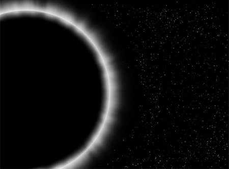 eclipse - Illustration about an eclipse close-up in a black  and starry background Stock Photo - Budget Royalty-Free & Subscription, Code: 400-04434723
