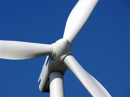 pumped up - close-up portrait of wind turbine in blue sky Stock Photo - Budget Royalty-Free & Subscription, Code: 400-04435117