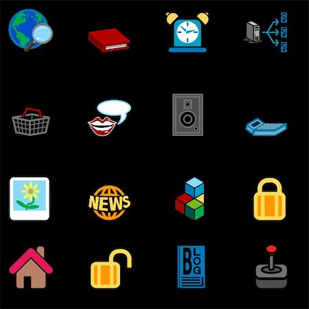 simsearch:400-03938572,k - A series of internet web icons set. Stock Photo - Budget Royalty-Free & Subscription, Code: 400-04435299