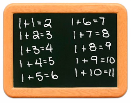 simsearch:400-04340181,k - Child's mini plastic chalkboard - Math problems. Photographie de stock - Aubaine LD & Abonnement, Code: 400-04437677