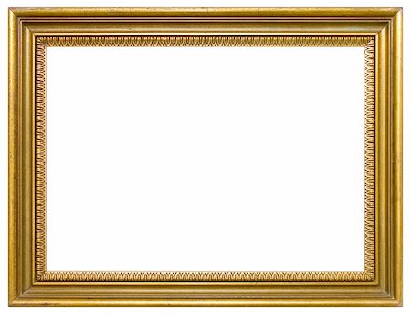 simsearch:400-07332295,k - Empty gold frame isolated Stock Photo - Budget Royalty-Free & Subscription, Code: 400-04430089