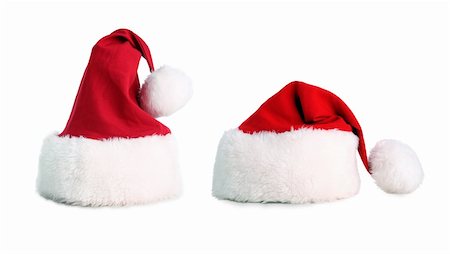 pantyhose kid - Two santa hat isolated with average clipping path Stock Photo - Budget Royalty-Free & Subscription, Code: 400-04431097