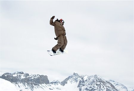 simsearch:400-03985663,k - a snowboarder jumping high in the air Stock Photo - Budget Royalty-Free & Subscription, Code: 400-04431103