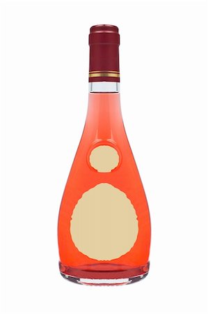 simsearch:400-04226436,k - A red wine bottle with empty label, on white background Stock Photo - Budget Royalty-Free & Subscription, Code: 400-04444583