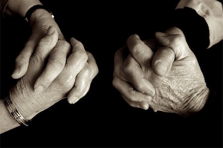 An old couple (man and woman) is praying to god. Stock Photo - Budget Royalty-Free & Subscription, Code: 400-04448137